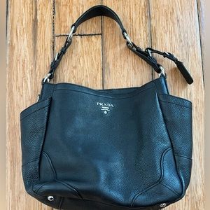 PRADA Leather Bag. Black